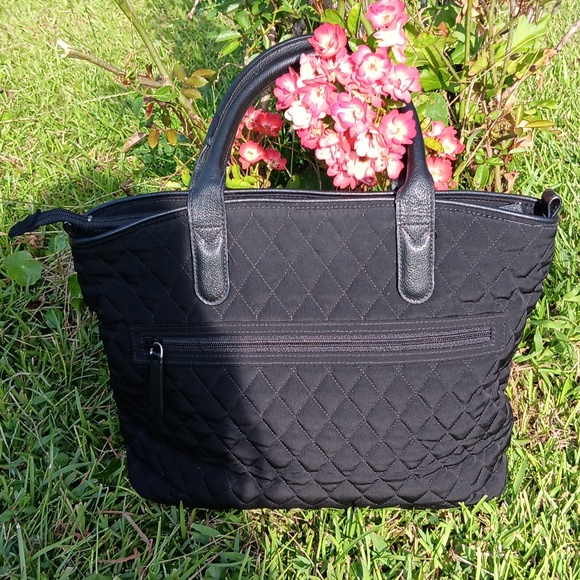 NWOT VERA BRADLEY BLACK TOTE - Picture 3 of 8